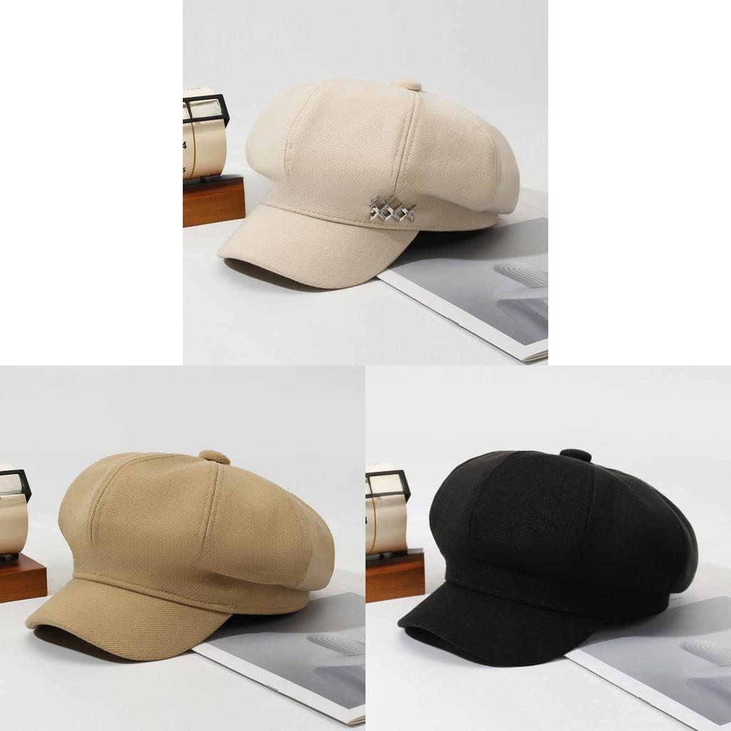 Retro French Style Octagon Hat For Women With Breathable Warmth For Fall And Winter