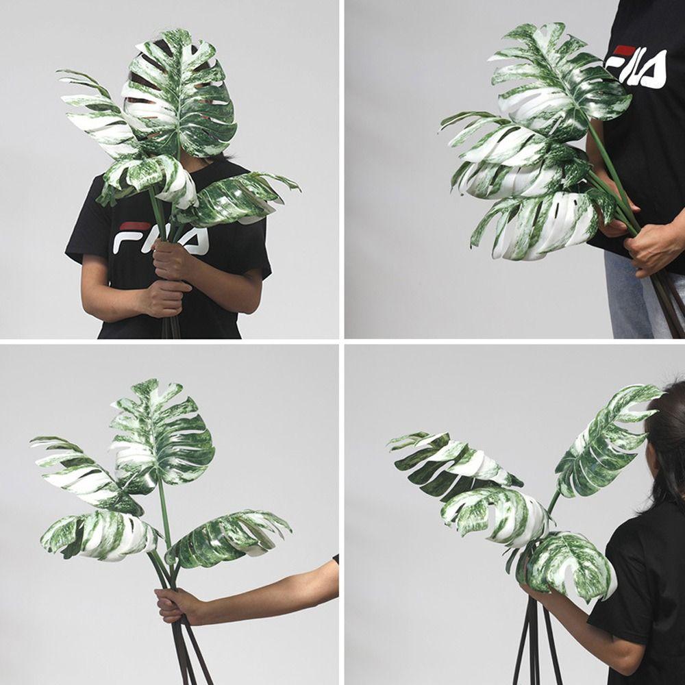 Fern Plant Artificial Tropical Palm Branches Tropical Plants Fake Palm Leaves Desktop Decoration