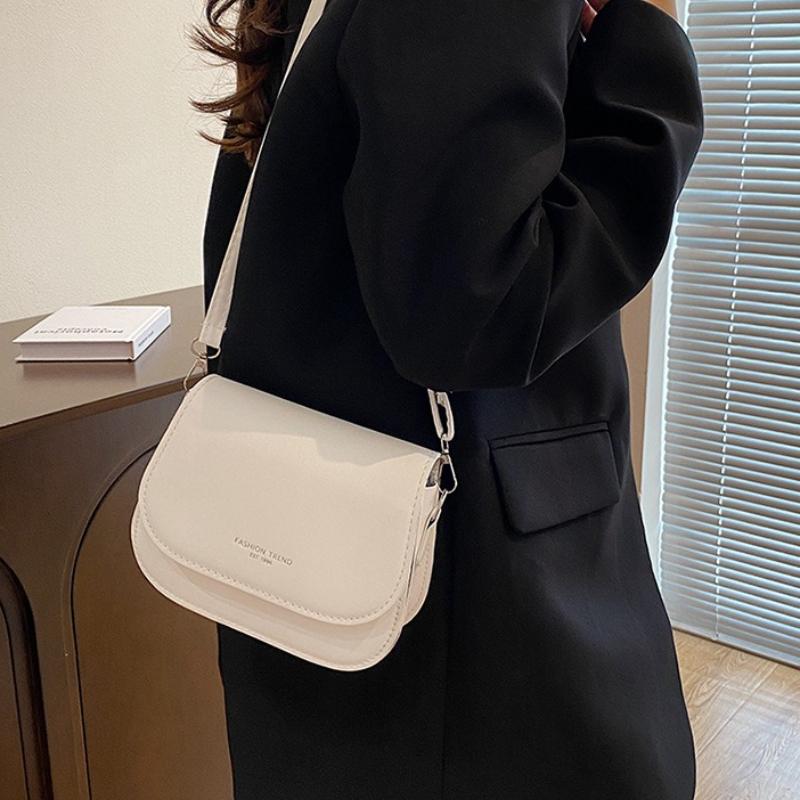 Fashionable Faux Leather Crossbody Bag, Compact Flap Shoulder Purse with Adjustable Strap for Office, Dating Daily Sling Bags