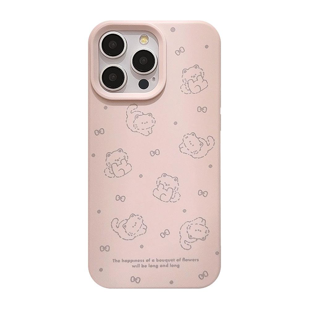 Soft and Cute Cat Iphone16 Apple 17 Mobile Phone Case Cute Ins Style 13 Suitable for 15pro Max12 Soft