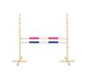 Sprunghindernis für Hobby Horse 120cm, zwei Stangen - rosa und blau