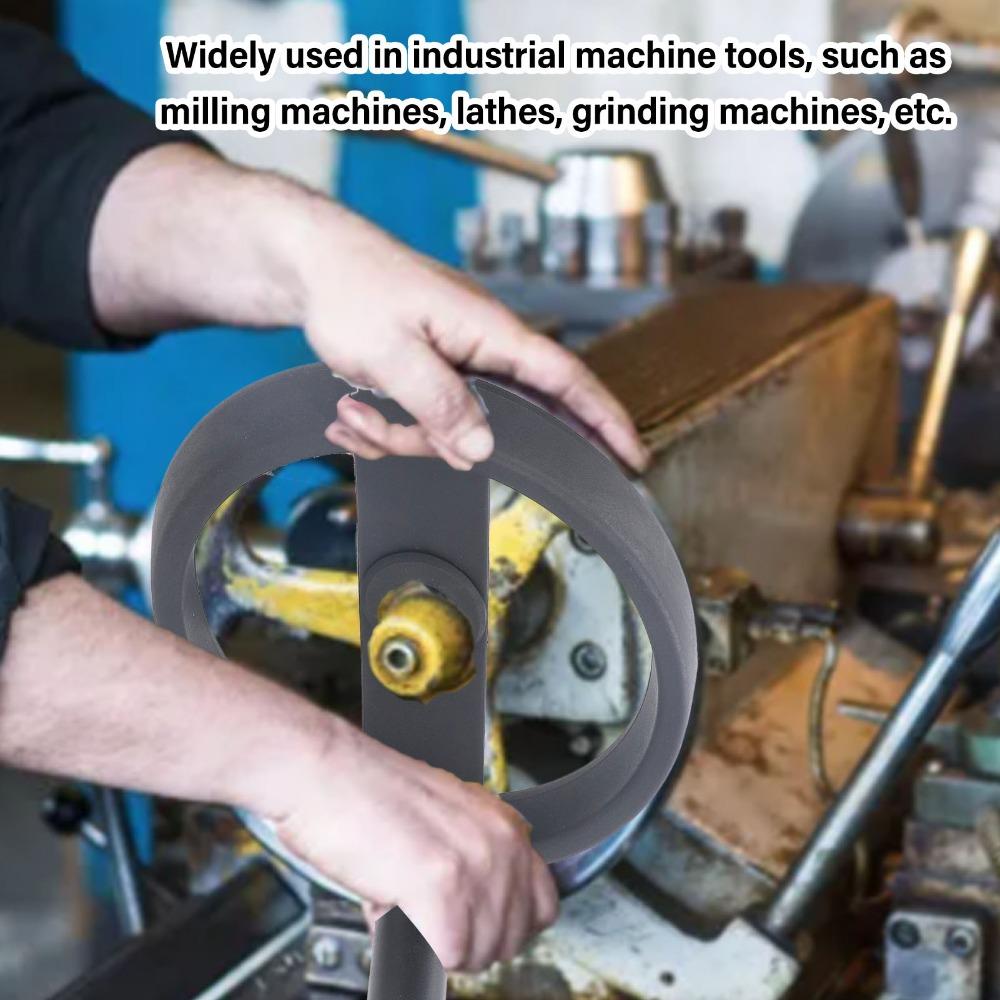 18mm Bohrungsdurchmesser Handrad 200x18mm Faltbares Doppelspreizdesign Drehbarer Griff Drehmaschine