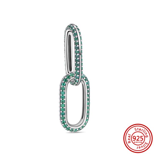 925 Silber Charm Herz Runder Stecker Medaillenanhänger Double Link Mini Dangle Fit Original Me Charms Armbänder Schmuck