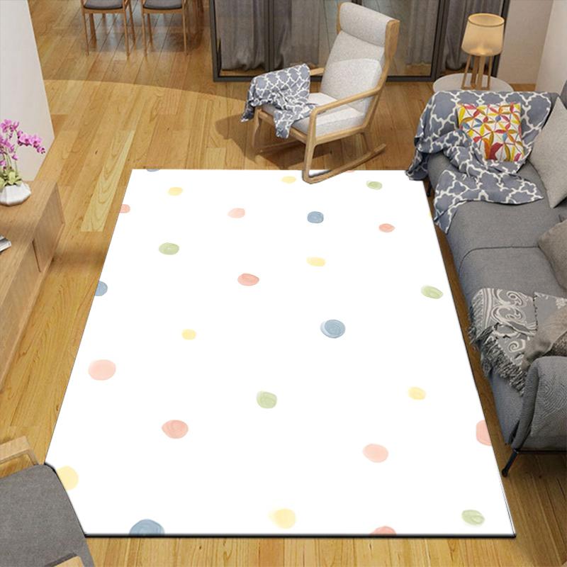 1Pc Colorful Dots Rug, Office Carpet Indoor Outdoor Doormat, Non-Slip Soft, Living Room, Christmas Halloween Gift. M928272