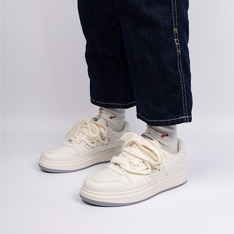 Global platform white shoes men's new trendy versatile canvas shoes casual sports board shoes ZHQ-HY265