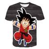 2024 Letní tričko pro kluky Dragon Ball Z 3D potisk Goku Pánská Harajuku móda Krátký rukáv Ležérní top