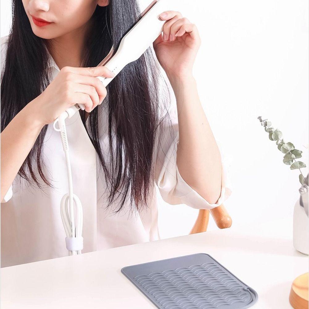 Kulma Anti-Heat Rukáv Silikonová Taška na Uložení Žehličky na Vlasy Podložka Odolná Proti Teplotě s Klipem na Trvalou