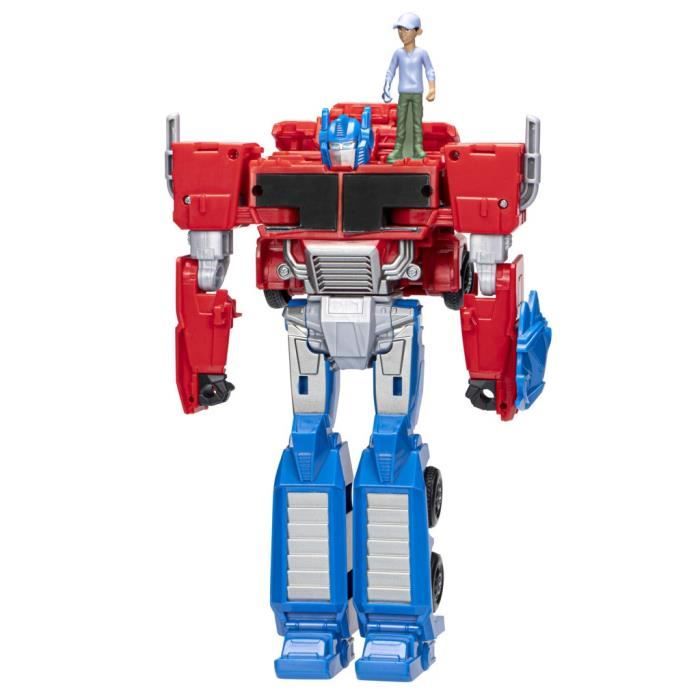 Figurine Transformers EarthSpark Spin Changer Optimus Prime De 20 Cm Avec Robby Malto De 5 Cm