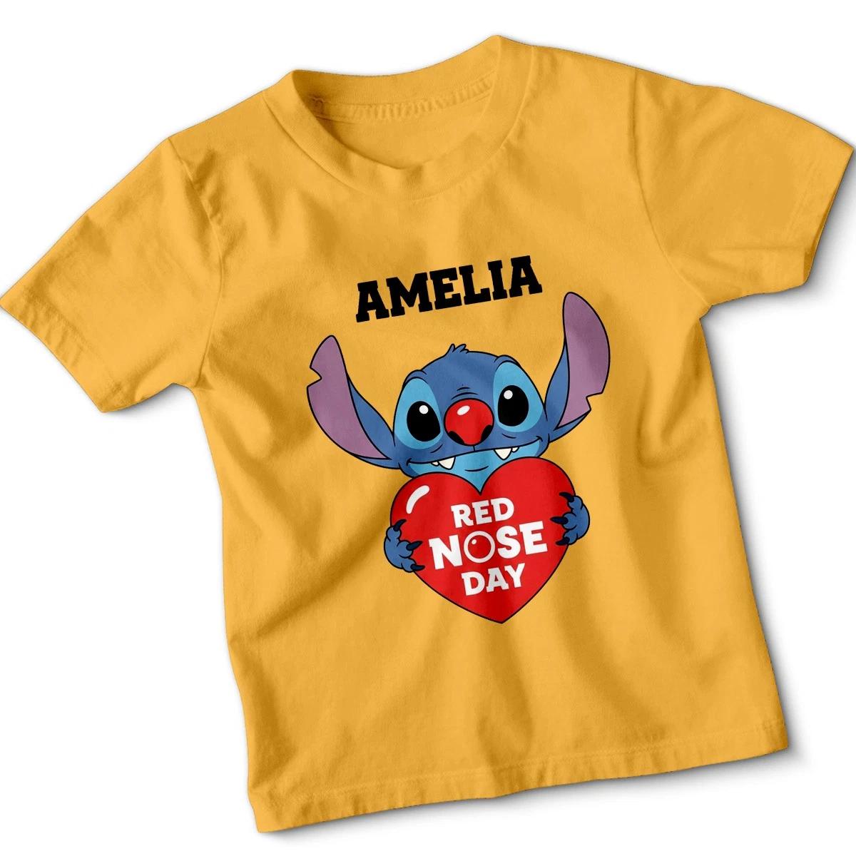 Personalised Red Nose Day School Charity Event Kids Boys Girls Tshirt 110