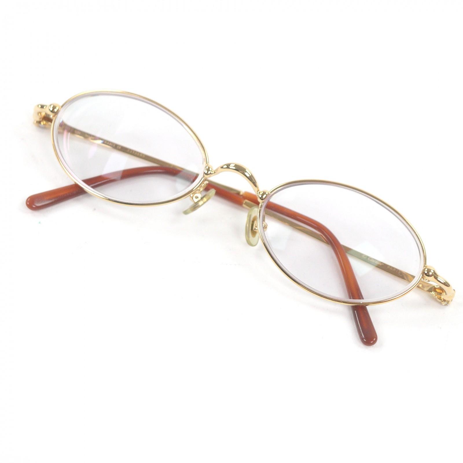 

Great Cartier Glasses Trinity Oval Lens gold mens Used