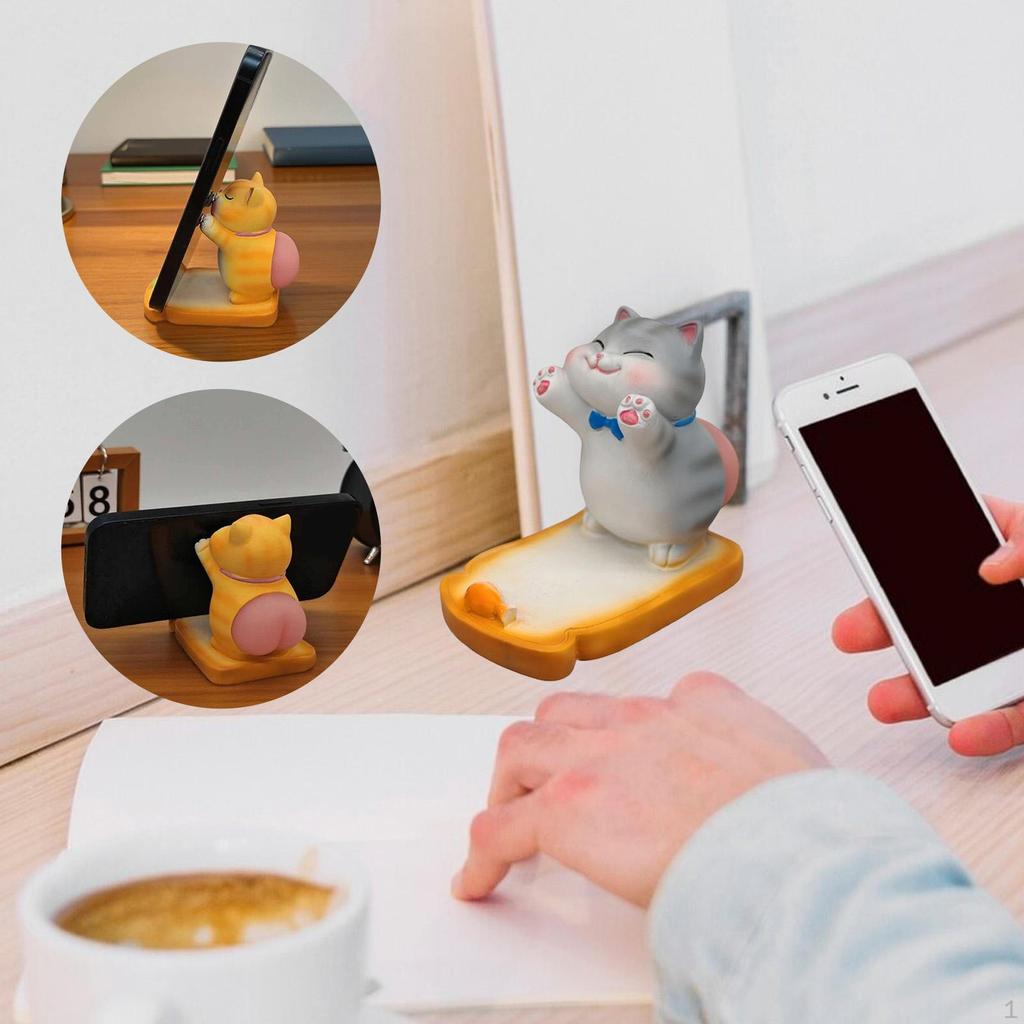 Funny Animal Phone Holder Cellphone Stand Display Gift Ornament Resin Smartphone Bracket Sensory Toy
