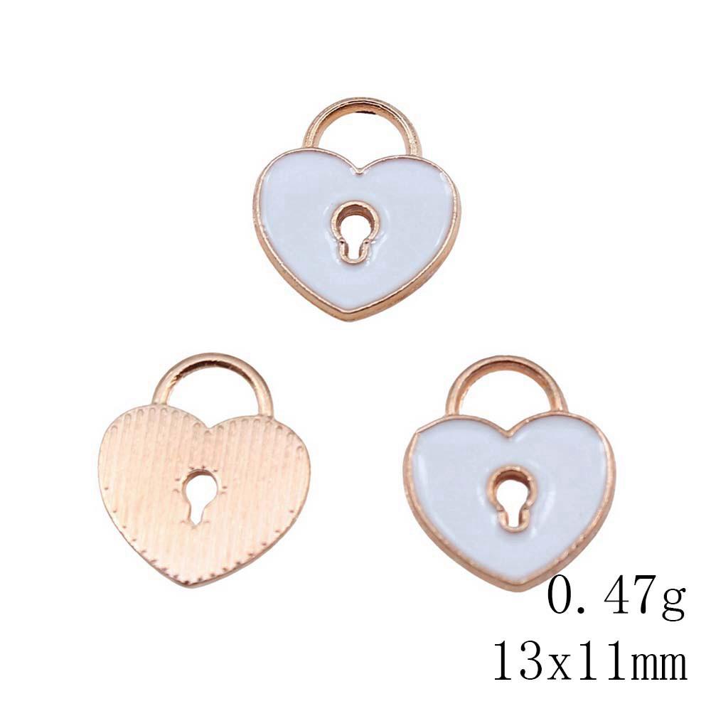 

Тренд 2025 Шармы для брелоков Шармы-подвески с эмалью в форме сердца Дешевые вещи Подвеска для мобильного телефона A18-10pcs-13x11mm