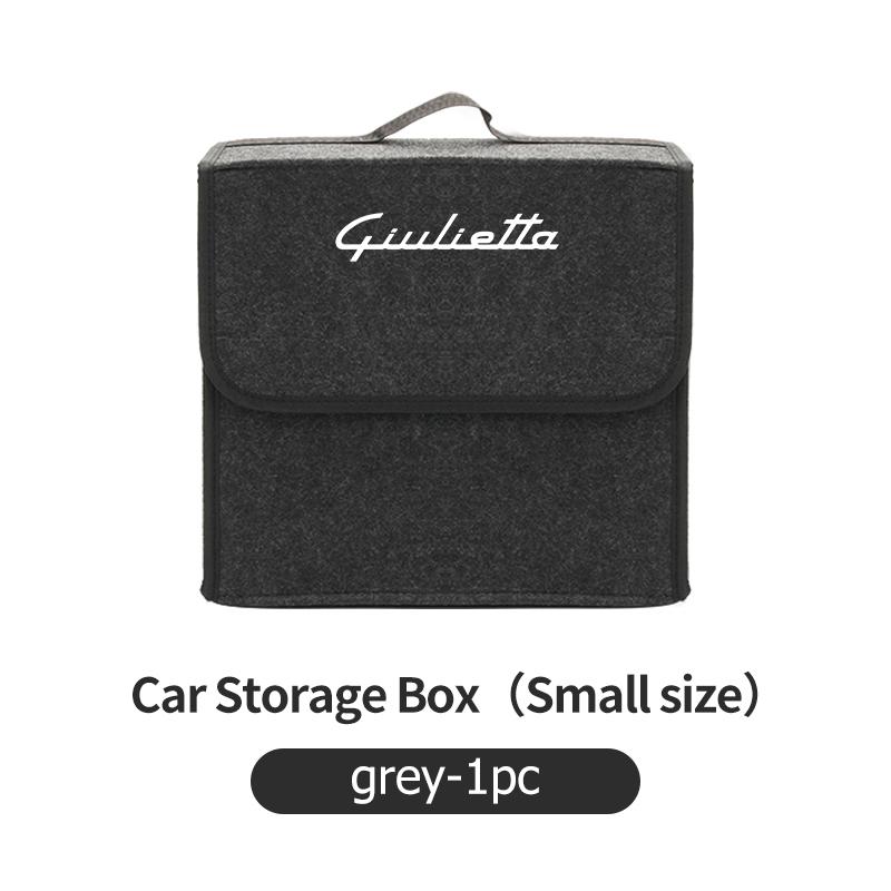 2026 Hot Alfa Romeo Felt Car Logo Trunk Organizer Bag Foldable Trip Storage Box Interior Accessories For Alfa Romeo Giulia 147 M