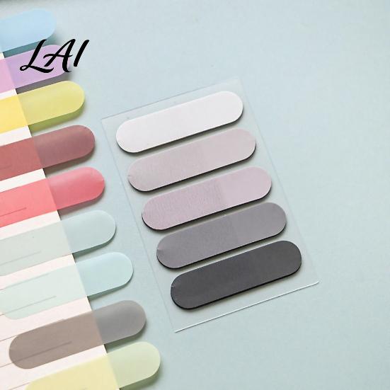 Clear Annotation Tabs 2 Pack Translucent Index Tabs Sturdy PET Rounded Corners Stickers Gradient Multi Color Memo Flags Self Adhesive for