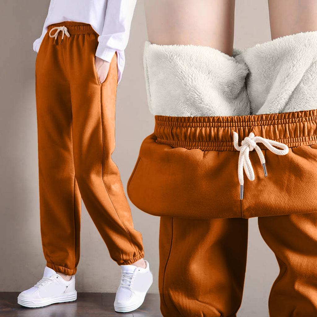 X Pantalones Harem Mujer Solid Plus Velvet Elástico Cordones X Pantalones Harem Mujer Solid Plus Velvet Elástico Cordones