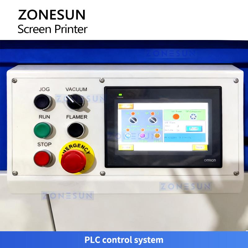 ZONESUN ZS-SWP2 Fully Automatic Single-Color Screen Printing Machine for Round Bottle High Speed Industrial Printer