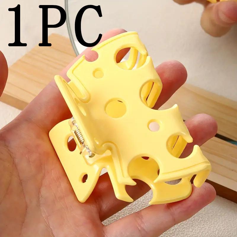 Fashion Cute Fun Creative Design Cream Cake Yellow Cheese Hair Clip Ponytail Claw Clip Women Girls Hair Accessories Gifts