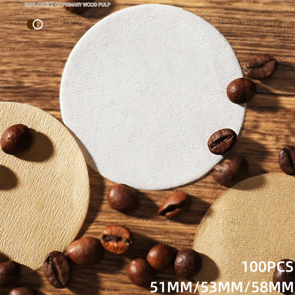 100Pcs Coffee Maker Replacement Professional Filters Paper 51 58mm For Espresso Coffee Maker Coffee Tea Tools