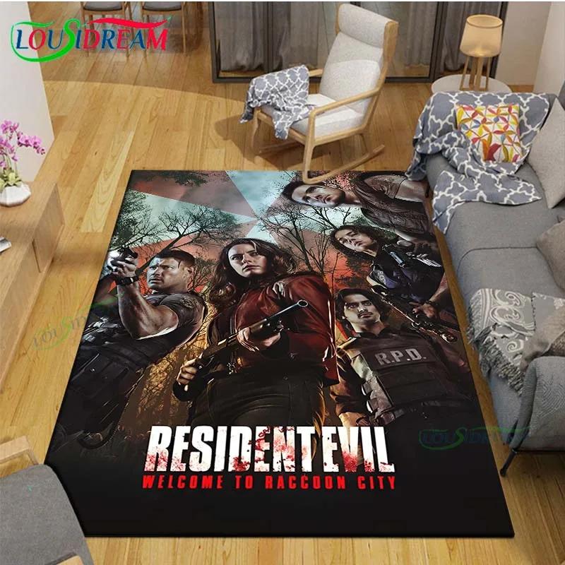 2025 Fashion 3D Movie R-Resident Evil Printed  Carpet Living Room Anti-Skid Area Rug Kids Bedroom Mats Yoga Mat Carpet Decor