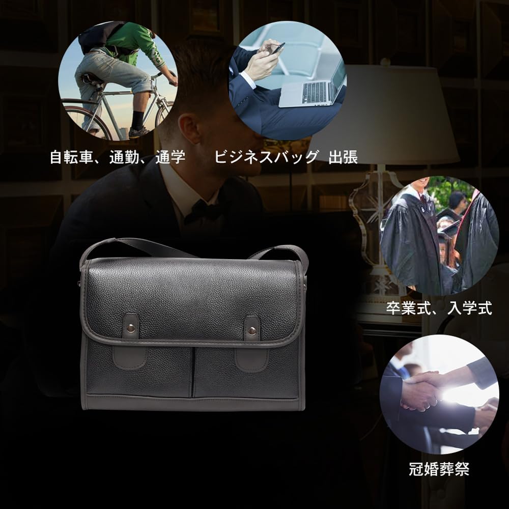 Whatna Leather Shoulder Messenger Crossbody Chest Business A4 15cm Laptop Thick Perfect for Black Men's Bag, Bag, Bag, Bag, Size, Capacity, Leather,