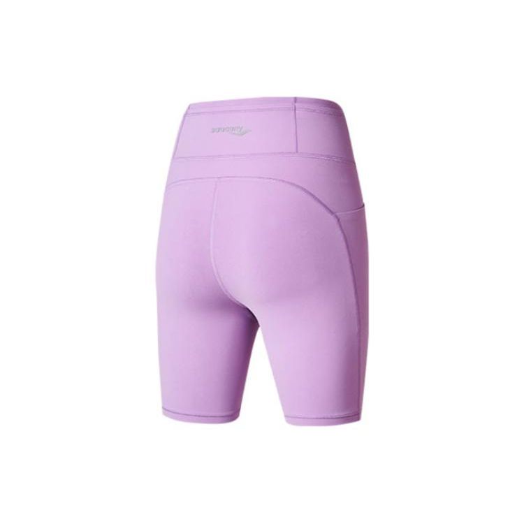 Saucony Solid High Waist Sports Shorts Women shorts Magenta Purple SC1239136-1