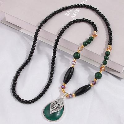 Elegant Ethnic Water Drop Pendant Necklace
