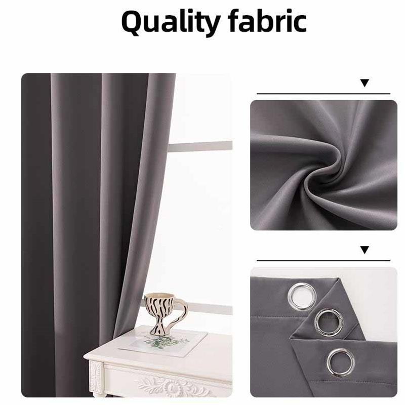 100% Blackout Curtains Sun Blocking Curtains High Density Thermal Insulated Drapes for Bedroom Living Room