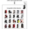 6 STUKS Hervulbare Herbruikbare Nespresso Koffiecapsule Reutilisable Nespresso Pods met een Lepel een Borstel