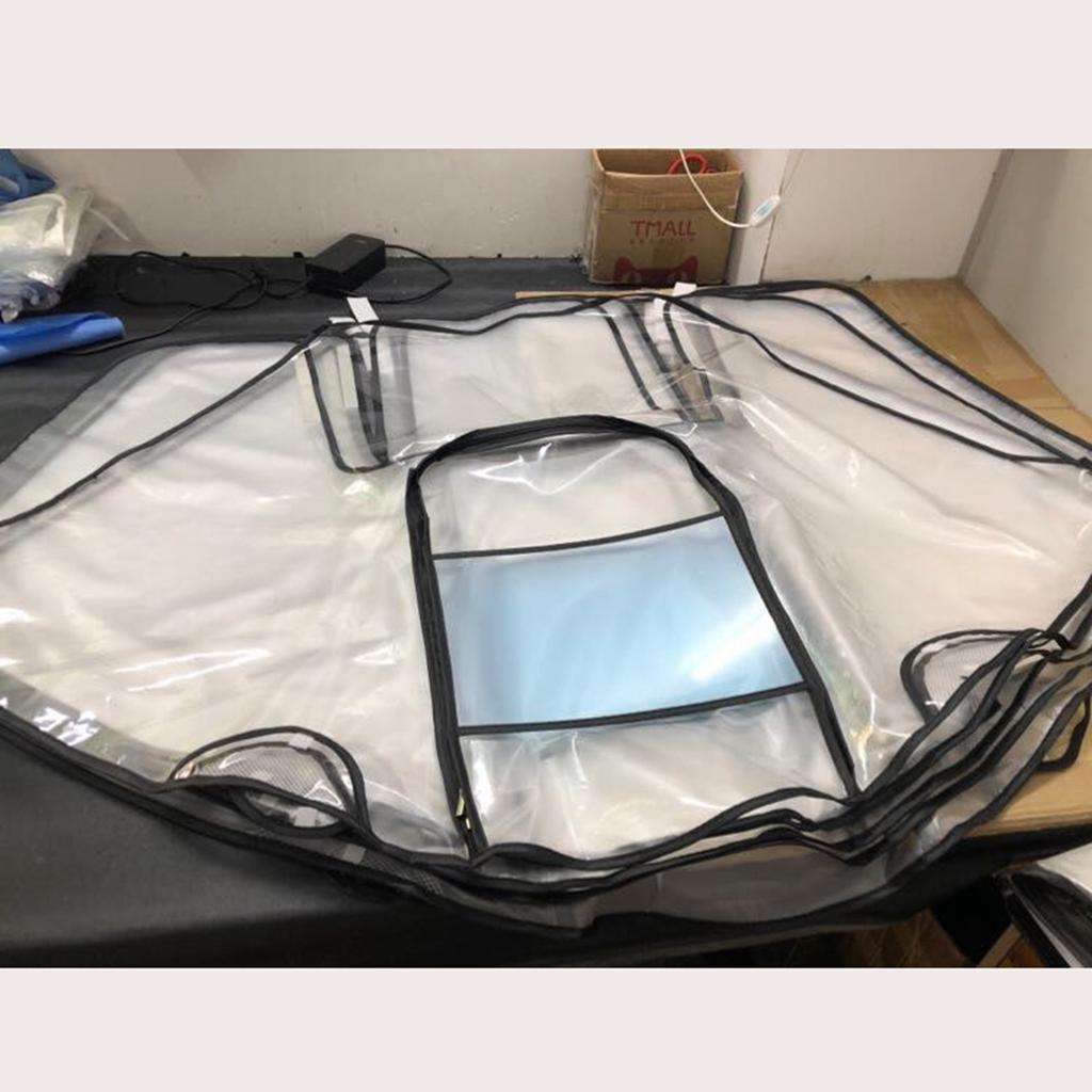 Baby Stroller Rain Cover Transparent Adjustable Shockproof Windproof Cover for Stroller Black