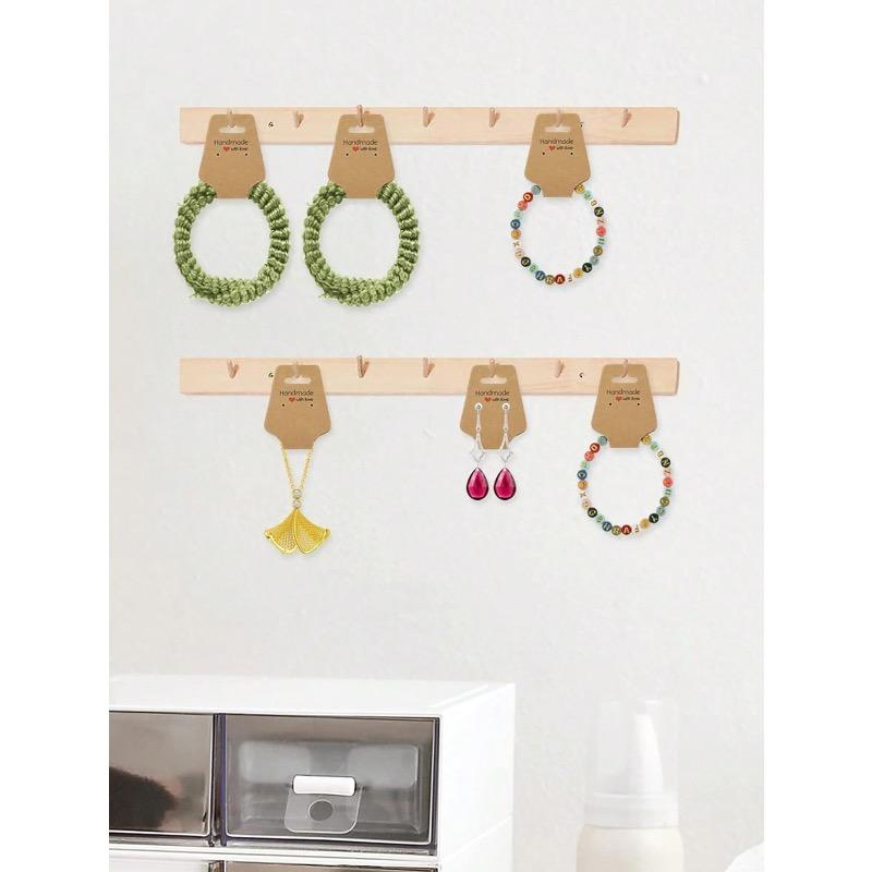 100pcs-Bracelet Earring Display Cards, Handmade Earring Cards Self Adhesive, Suitable For Necklace, Bracelet, Keychain, Earrings, Hair Ties