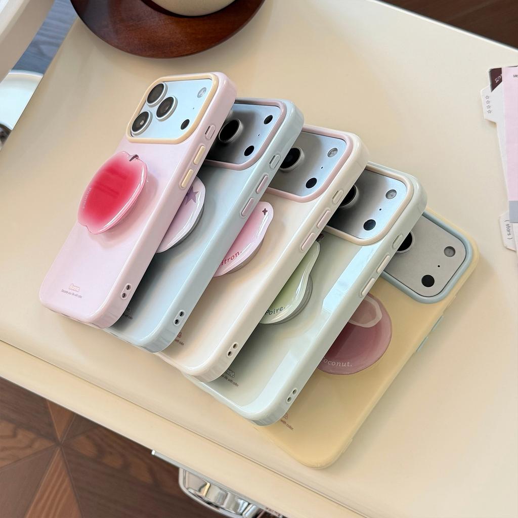 Ins Feng Shui Fruit Bracket Is Suitable for Apple 17pm Mobile Phone Case Iphone16 Small Fresh 15 Anti-drop 14 Soft 13 Korean