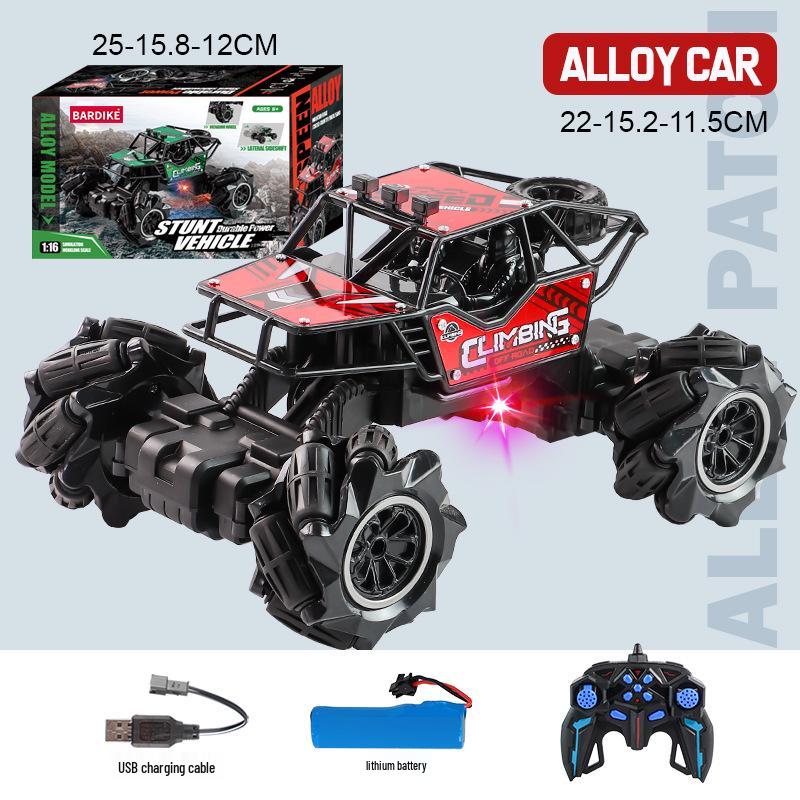 Off-Road Remote Control Climbing Car: High-Speed, 2.4G, Four-Channel, Rechargeable with Lights – Dynamic Toy Vehicle for Kids.