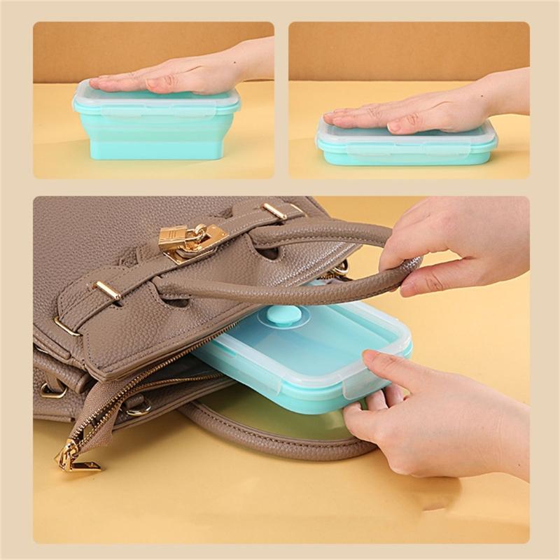 Food Container Microwave Safe Easy Space Saving Design for Kitchen Office Travel