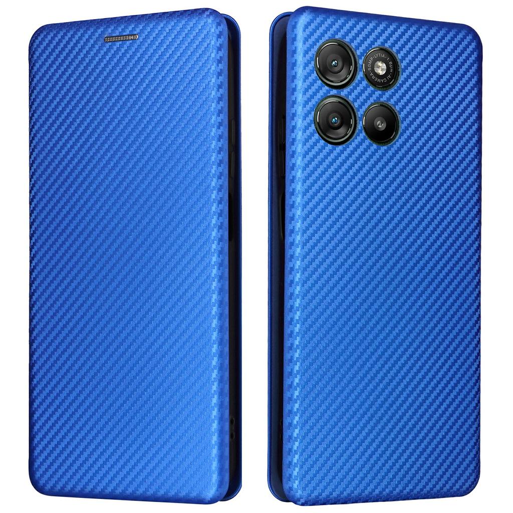 For Motorola Moto G67 Power 5G Case Carbon Fiber Texture Drop-Proof PU Leather Phone Cover