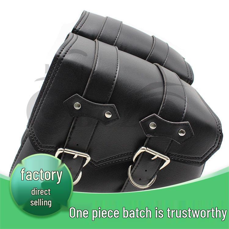 Harley XL883/1200 Cruiser Fat Boy Dyna Saddlebags Triangle Panniers Triangle Side Bag