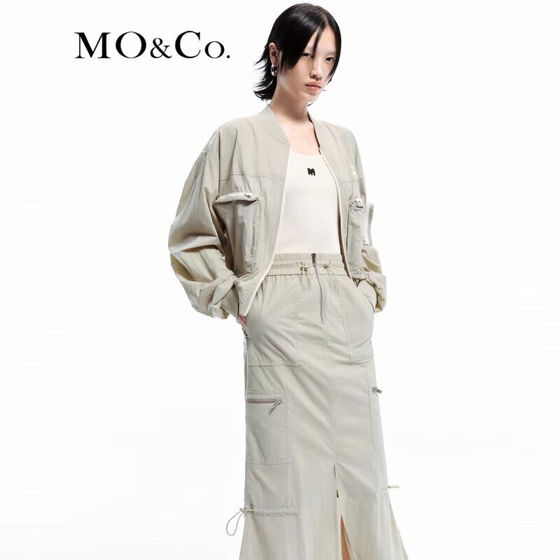MO&Co. Women's UPF40+ Sun Protection Hooded Baseball Jacket