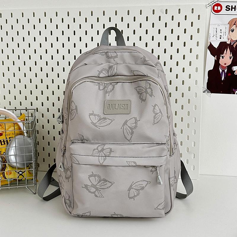 Japanese style butterfly backpack female junior high school female primary school schoolbag large capacity travel light backpack