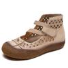 Fashion New Cold Boots Women's Cutout Versatile Flat Soft-soled Roman Sandals