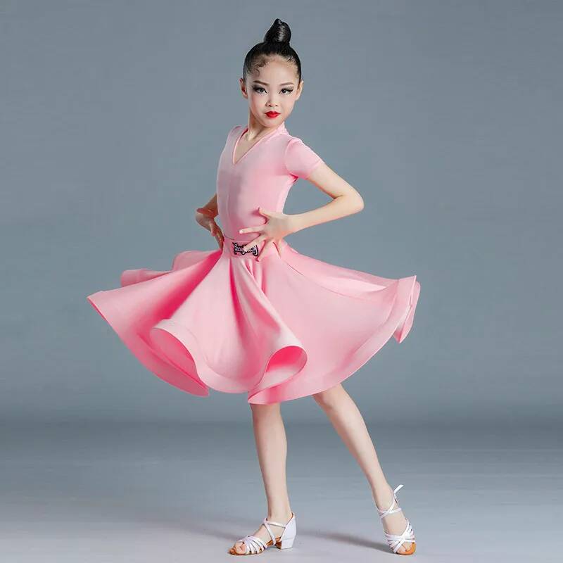 Ballroom Latin Dance Suit Dress Competition Girls Skirts Practice Wear Clothes Dancing Costume Tango Samba Cha Cha Two Piece