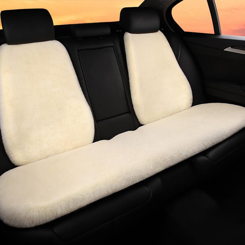 New Winter Car Plush Seat Cushion Heart Shaped Head Pillow Neck Pillow Waist Support Cushion Thickened Warm Universal Seat Cover