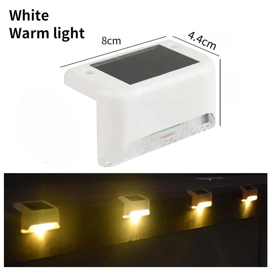 Outdoor Solar Stair Lights LED Waterproof Railing Fence Lights for Garden Yard Step Lighting Enhances Night Safety and Ambience