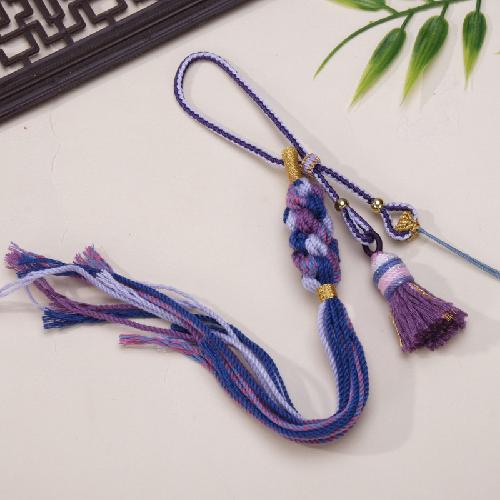 Chinese Knot Handle Rope Tibetan Tassel Pendant Accessories Diy Mobile Phone Lanyard Car Pendant Gold Bead Tassel Pendant