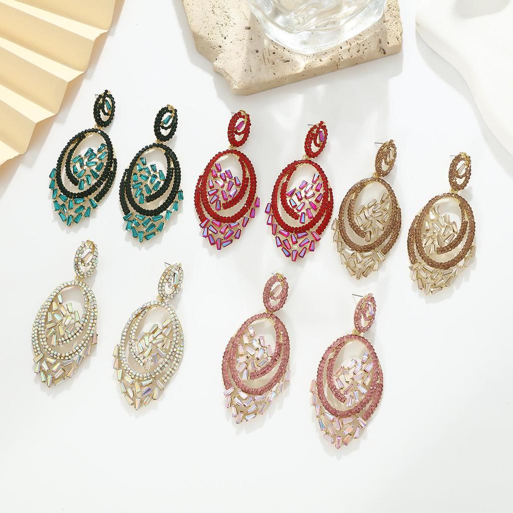 Chinese-Style Hollow Round Earrings: Bold, Stylish Design for Trendy Women