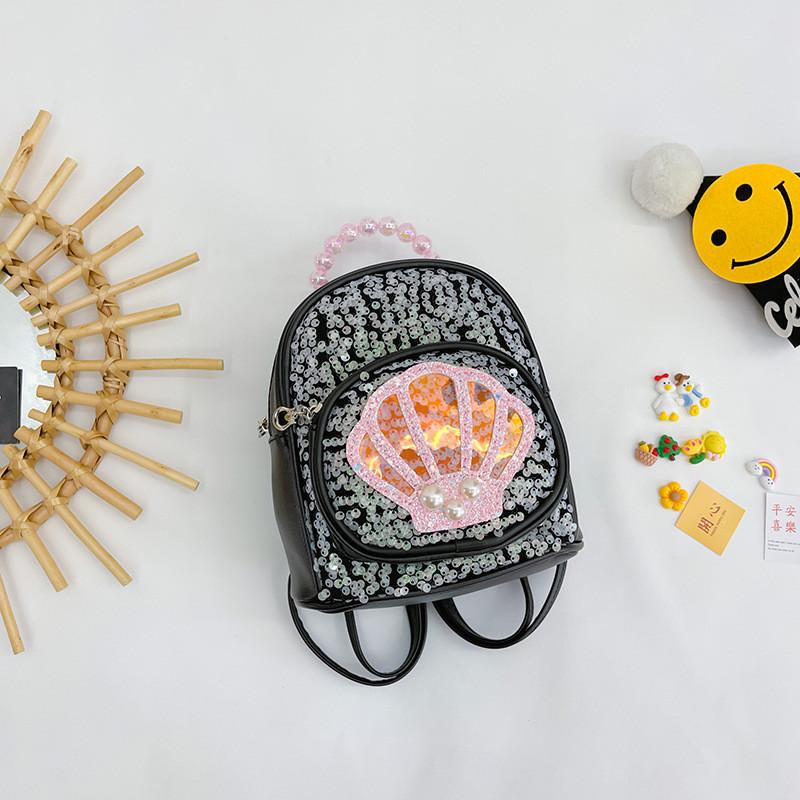 Stylish Cute Korean Princess Children's Sequin Backpack For Girls Aged 1 To 3 Years