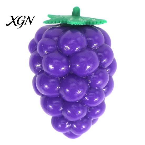 Office Desk Toy Strawberry Grape Stress Relief Toy, Realistic Fruit Squeeze Sensory Shaped Fidget Anxiety Relieving for Kids Adults
