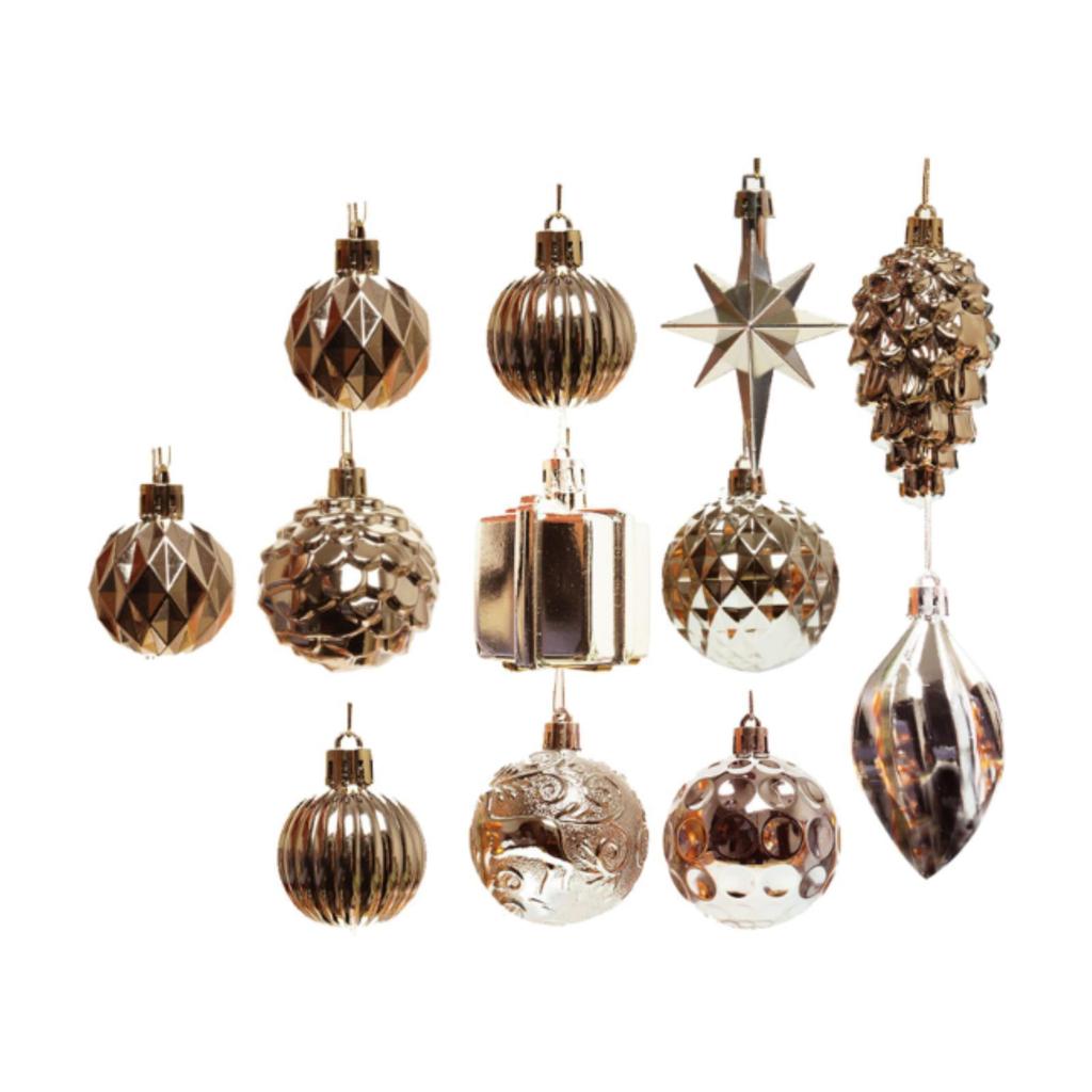 Christmas Tree Hanging Ornaments DIY Shatterproof Decorative Xmas Balls Baubles for Cafe Thanksgiving Festivals Holidays Wedding