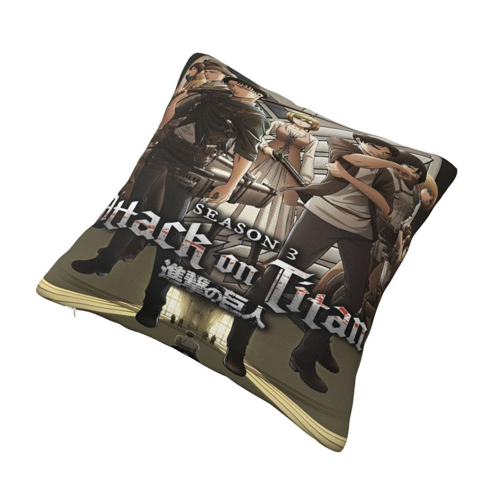 Attack On Titan Pillowcases Accessories Printed Cushion Cover Throw Pillow Cover Home Decoration Zipper Multiple Sizes