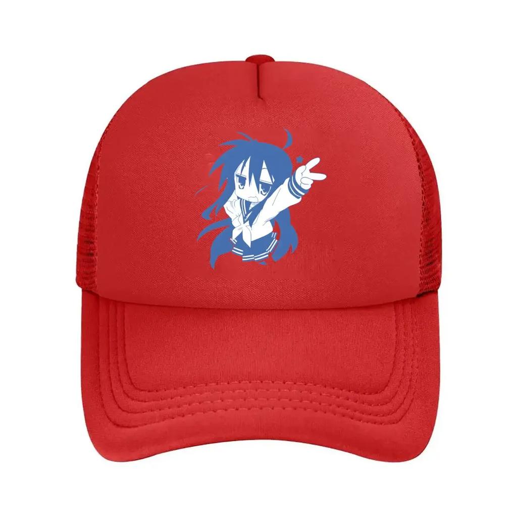 Anime Schulmädchen Manga Kunst Blauhaariger Charakter für Otaku oder Popkultur Netz Baseballkappe