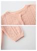 YuWan Long Sleeve Open for Toddlers and Suitable for Kindergarten and Air Conditioning and Pink Girls' Cardigan, Top, Kids' Outerwear, Front,
