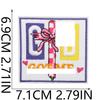 Retro Geometric Cartoon Shape Embroidery Cloth Sticker Denim Jacket Shoes And Hats Ironing Patch Diy Handmade Decorative Embroidery